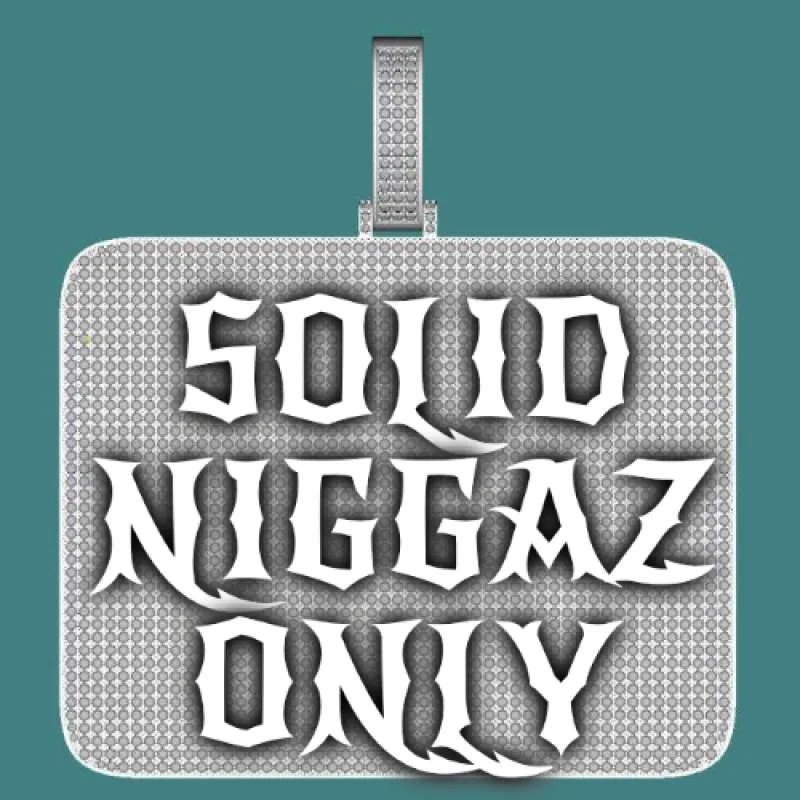 CUSTOM LETTER NECKLACE 3D BIG SQUARE made by The GUU Shop