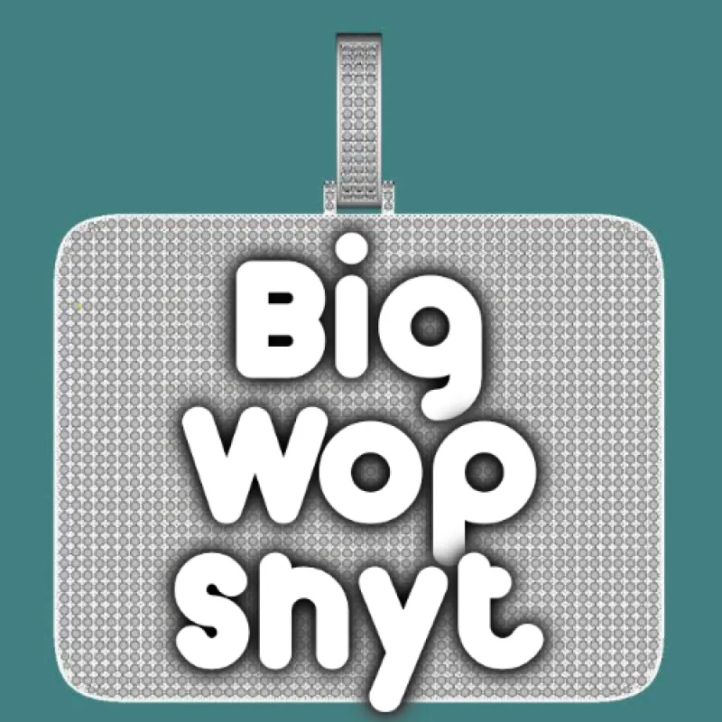 CUSTOM LETTER NECKLACE 3D BIG SQUARE made by The GUU Shop