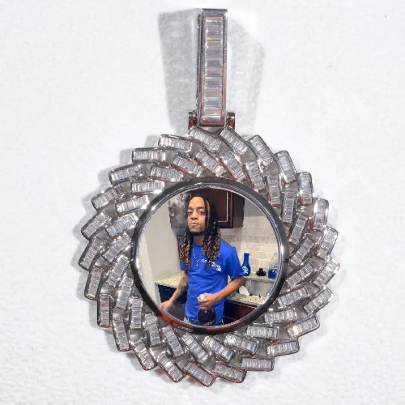 Large 3D Baguette Custom Picture Pendant made by The GUU Shop