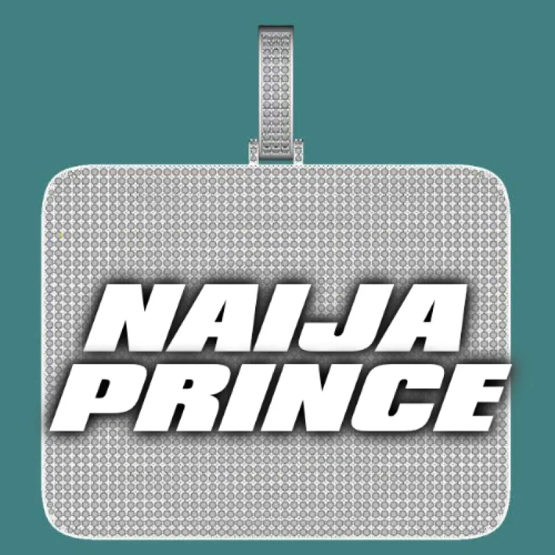 CUSTOM LETTER NECKLACE 3D BIG SQUARE made by The GUU Shop