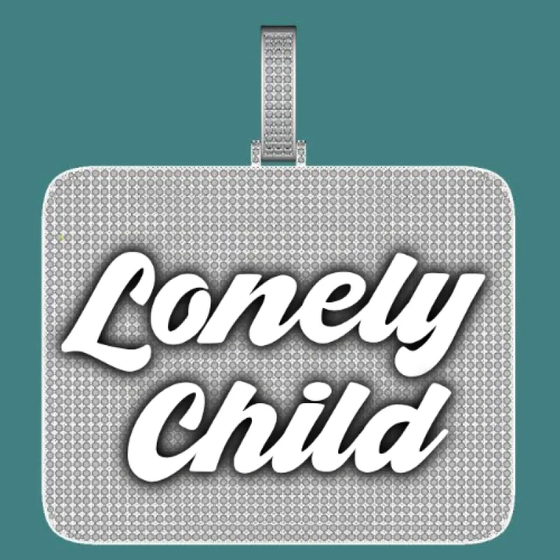 CUSTOM LETTER NECKLACE 3D BIG SQUARE made by The GUU Shop