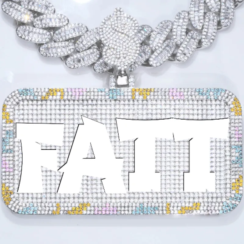 CUSTOM LETTER NECKLACE 3D COLORFUL SQUARE made by The GUU Shop