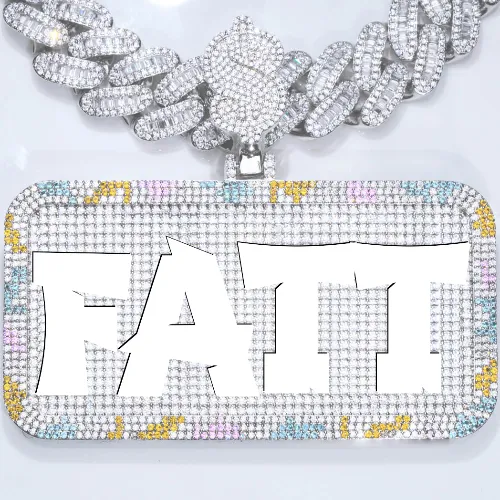 CUSTOM LETTER NECKLACE 3D COLORFUL SQUARE sold by The GUU Shop