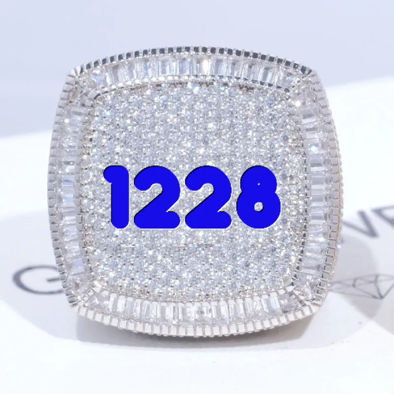 CUSTOM LETTER 3D ICED RING made by The GUU Shop