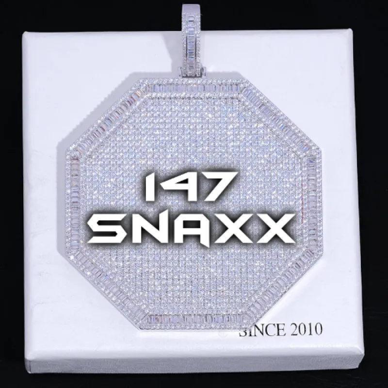 CUSTOM LETTER NECKLACE 3D BIG OCTAGON made by The GUU Shop