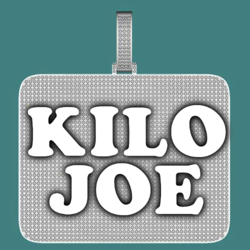 CUSTOM LETTER NECKLACE 3D BIG SQUARE made by The GUU Shop