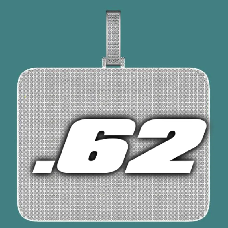 CUSTOM LETTER NECKLACE 3D BIG SQUARE made by The GUU Shop