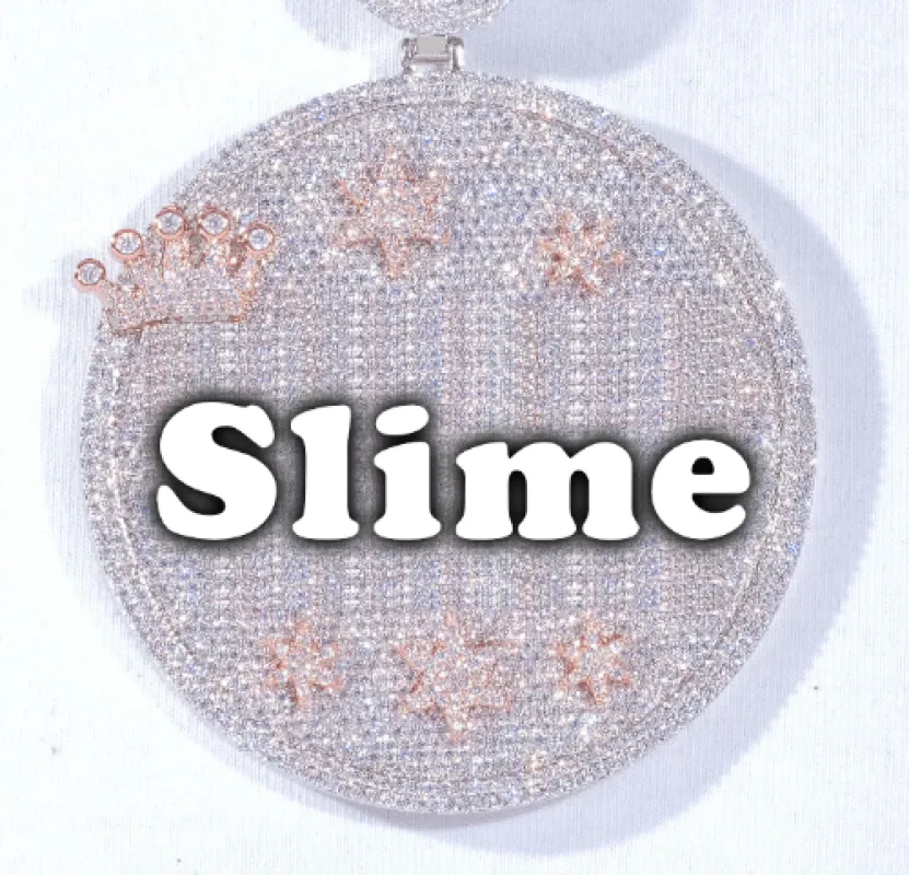 CUSTOM LETTER NECKLACE 3D BIG CROWN DISC made by The GUU Shop