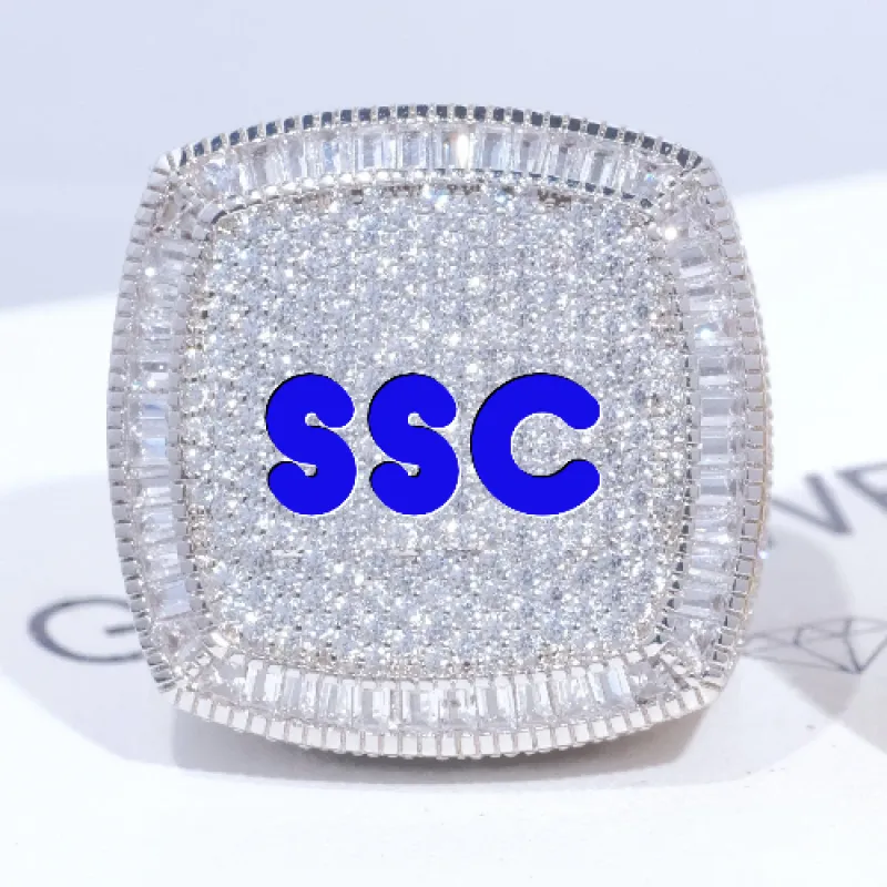 CUSTOM LETTER 3D ICED RING made by The GUU Shop