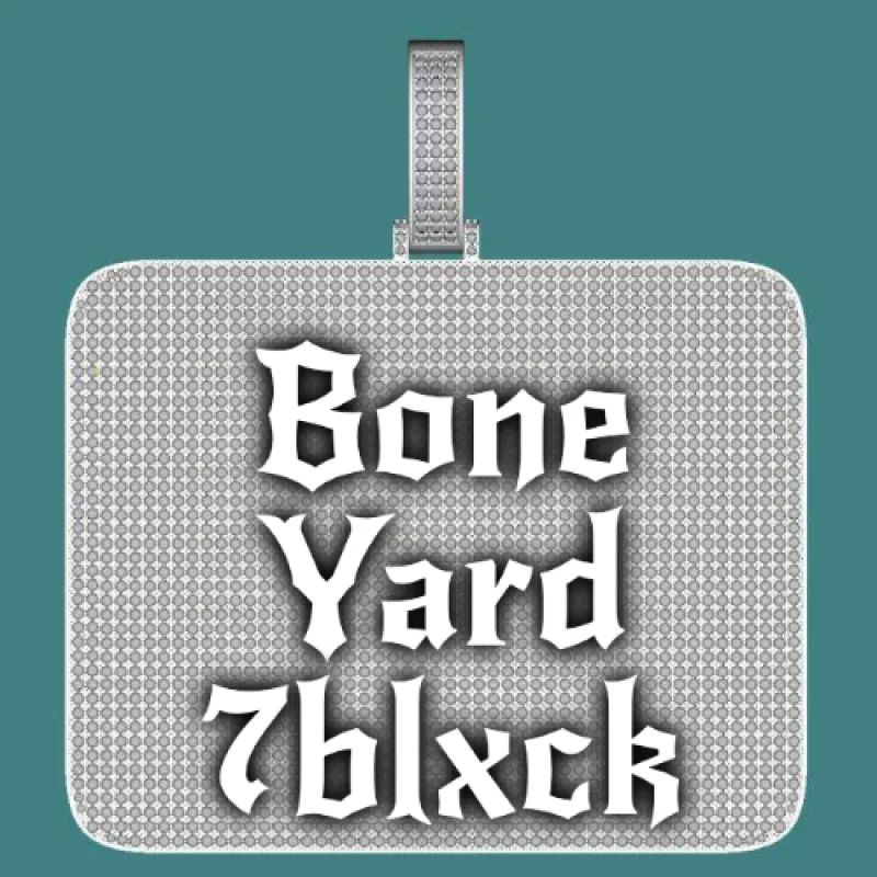 CUSTOM LETTER NECKLACE 3D BIG SQUARE made by The GUU Shop