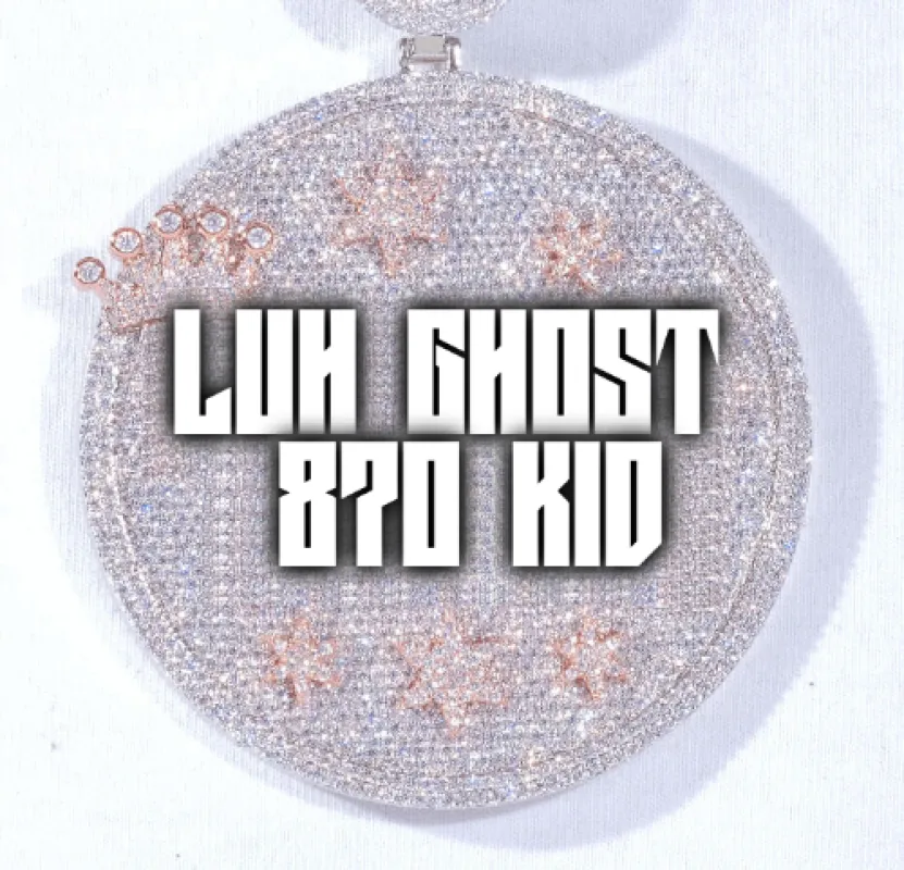 CUSTOM LETTER NECKLACE 3D BIG CROWN DISC made by The GUU Shop