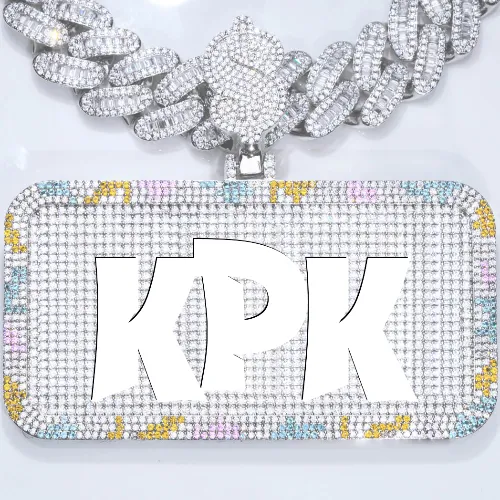 CUSTOM LETTER NECKLACE 3D COLORFUL SQUARE sold by The GUU Shop