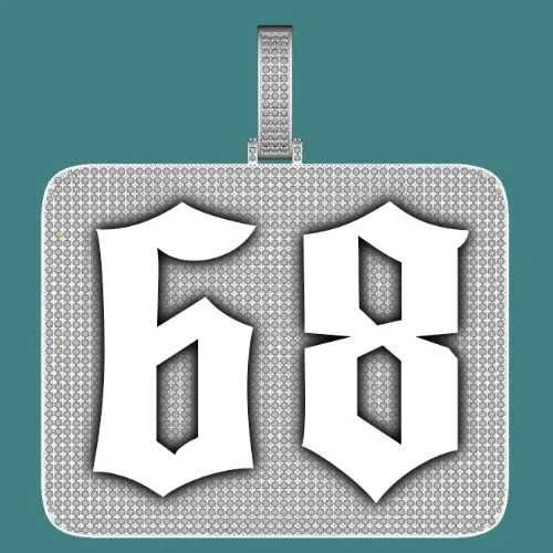 CUSTOM LETTER NECKLACE 3D BIG SQUARE sold by The GUU Shop