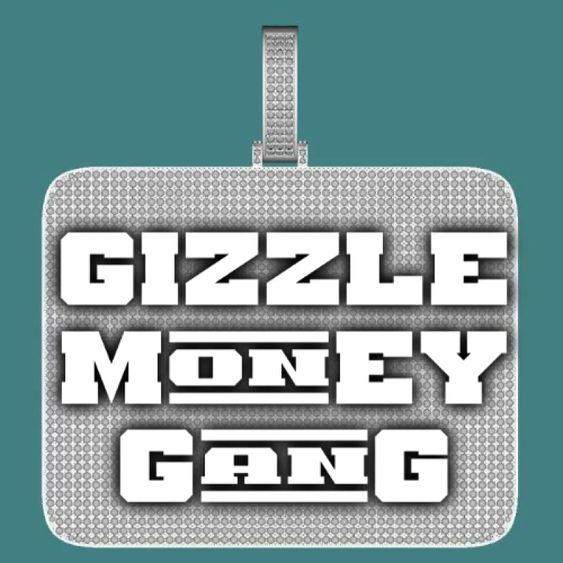 CUSTOM LETTER NECKLACE 3D BIG SQUARE made by The GUU Shop