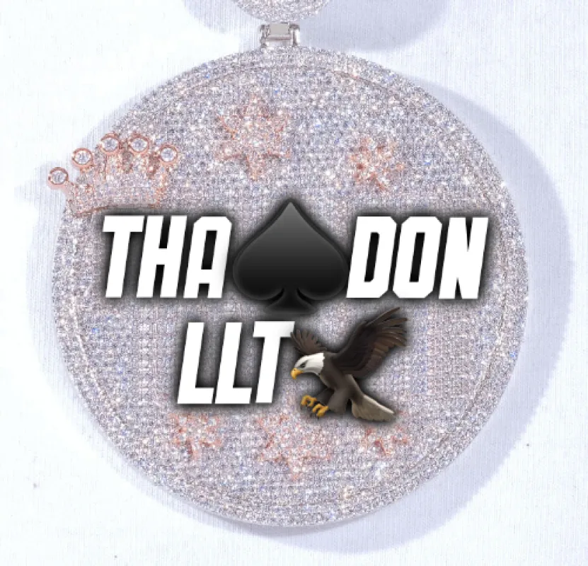 CUSTOM LETTER NECKLACE 3D BIG CROWN DISC made by The GUU Shop