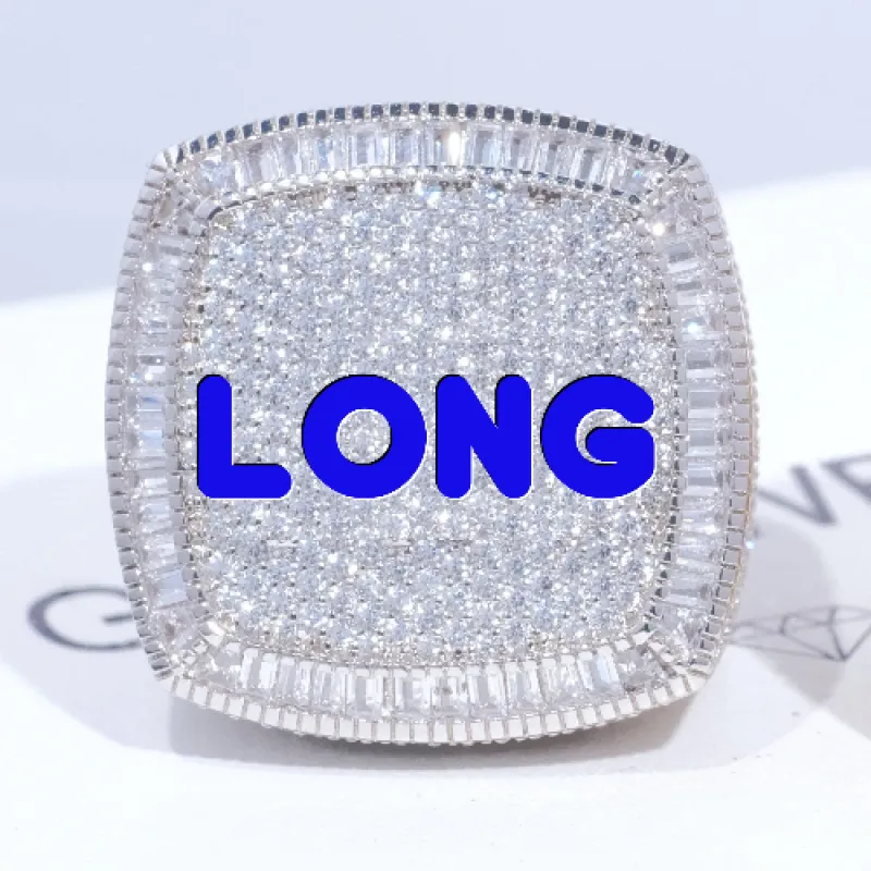 CUSTOM LETTER 3D ICED RING made by The GUU Shop