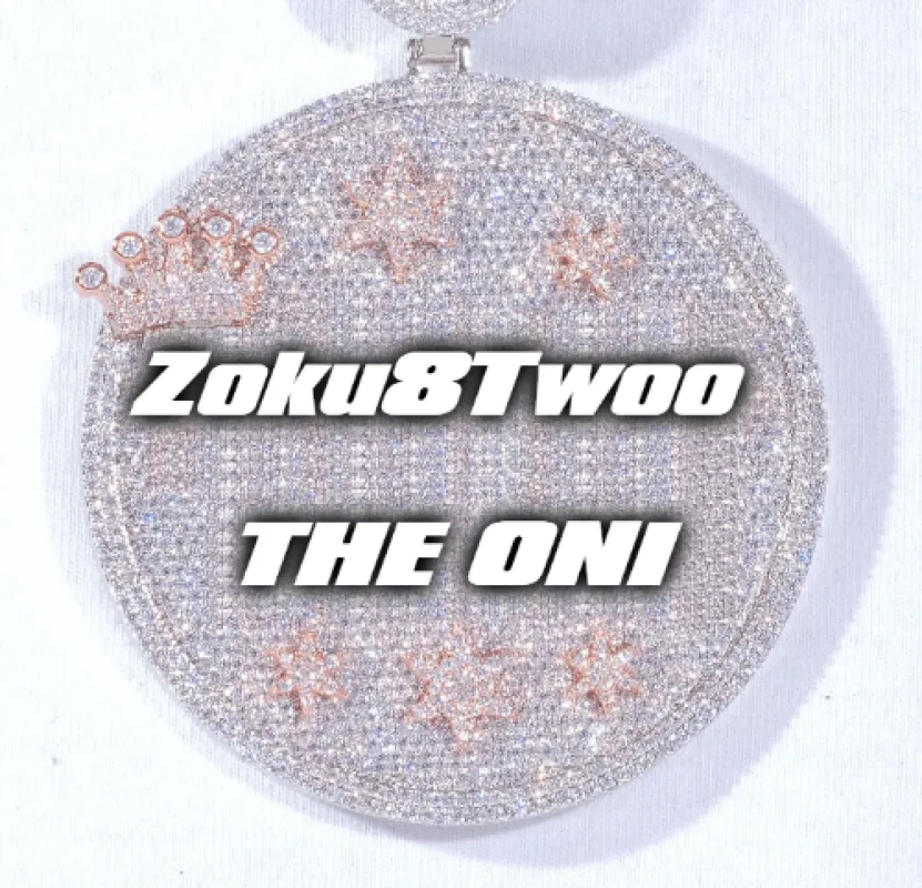 CUSTOM LETTER NECKLACE 3D BIG CROWN DISC made by The GUU Shop