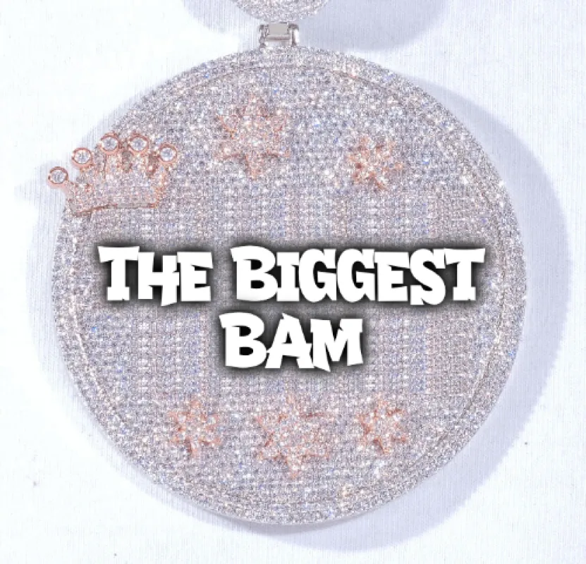 CUSTOM LETTER NECKLACE 3D BIG CROWN DISC made by The GUU Shop