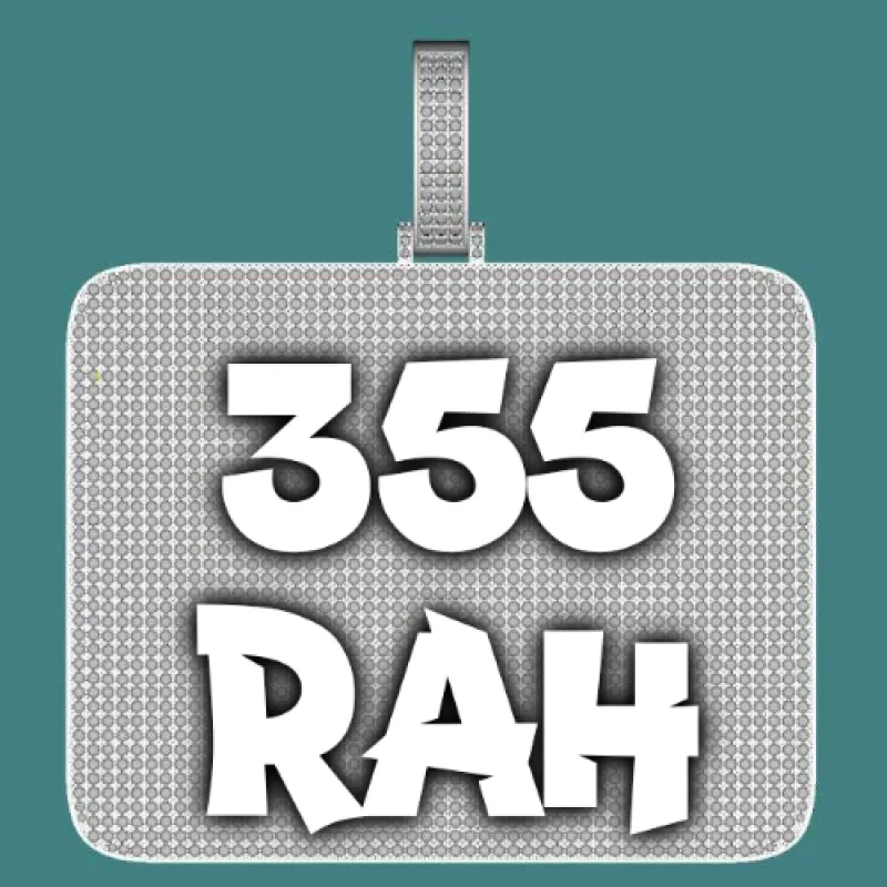 CUSTOM LETTER NECKLACE 3D BIG SQUARE made by The GUU Shop