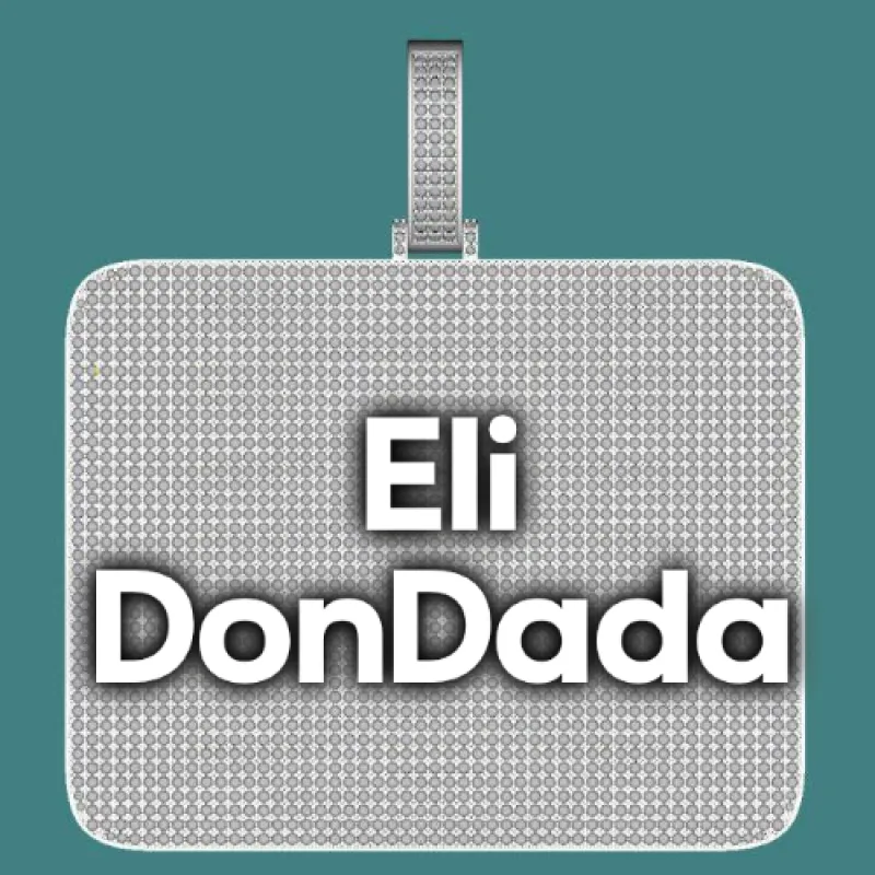 CUSTOM LETTER NECKLACE 3D BIG SQUARE made by The GUU Shop