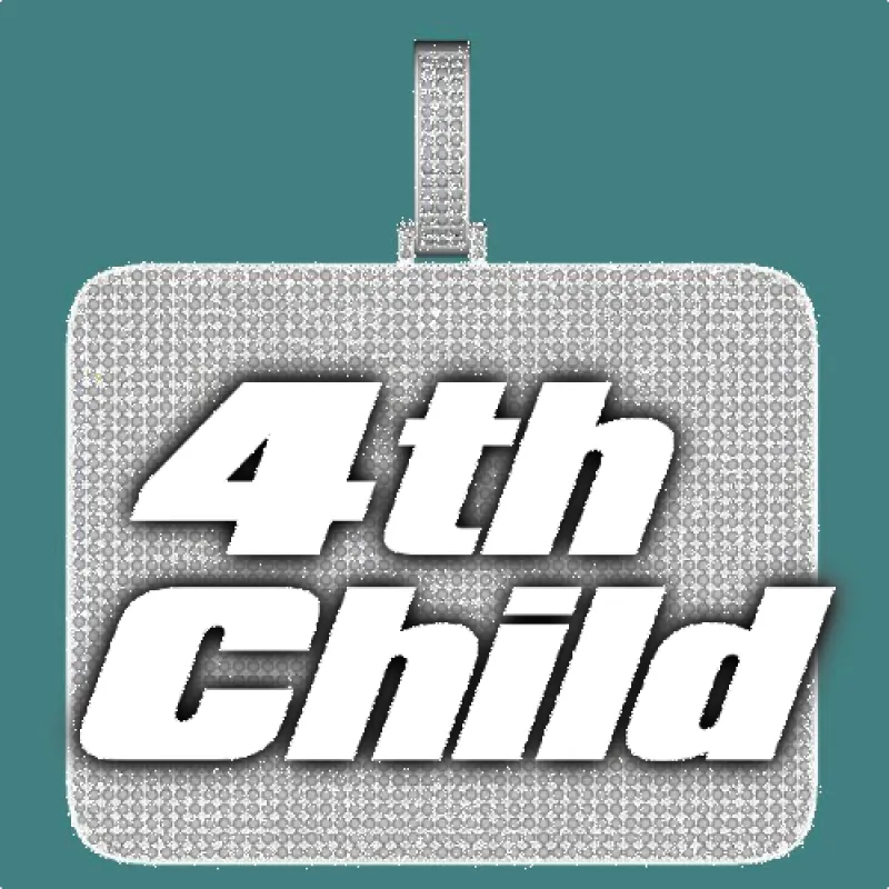 CUSTOM LETTER NECKLACE 3D BIG SQUARE made by The GUU Shop