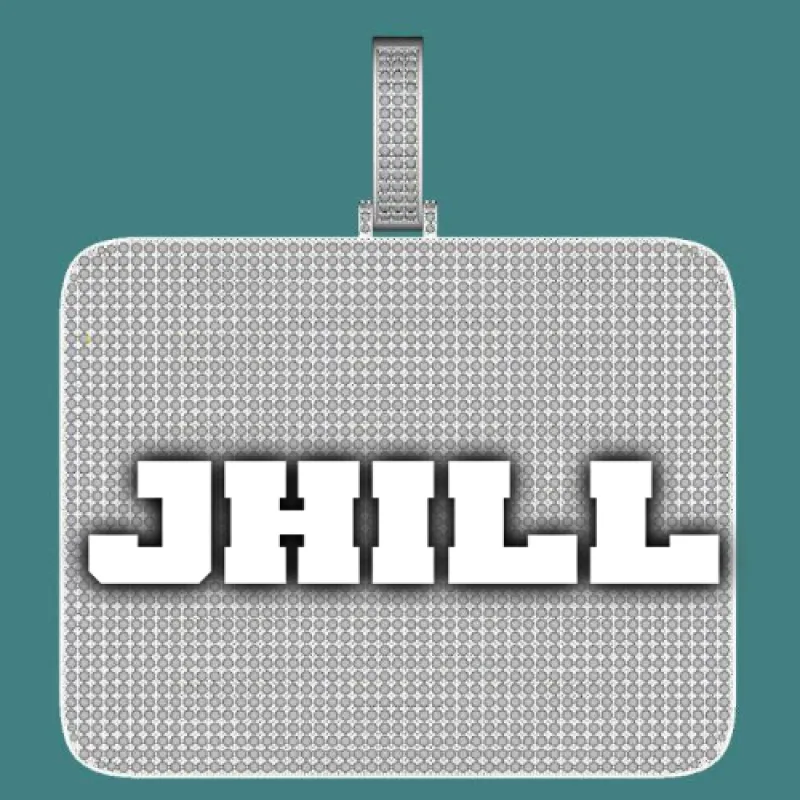 CUSTOM LETTER NECKLACE 3D BIG SQUARE made by The GUU Shop