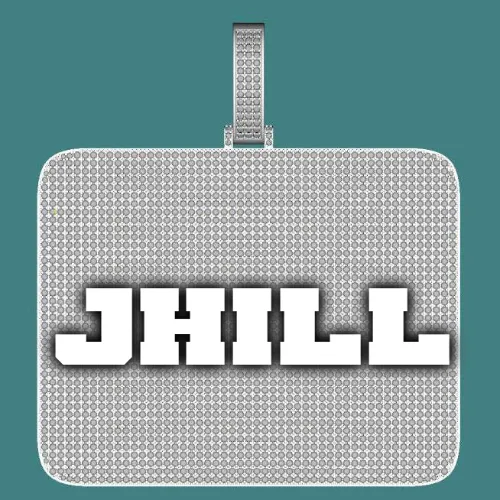 CUSTOM LETTER NECKLACE 3D BIG SQUARE sold by The GUU Shop