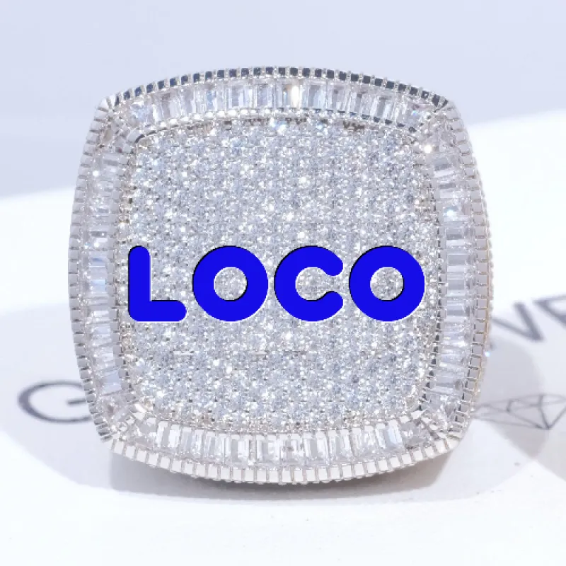 CUSTOM LETTER 3D ICED RING made by The GUU Shop