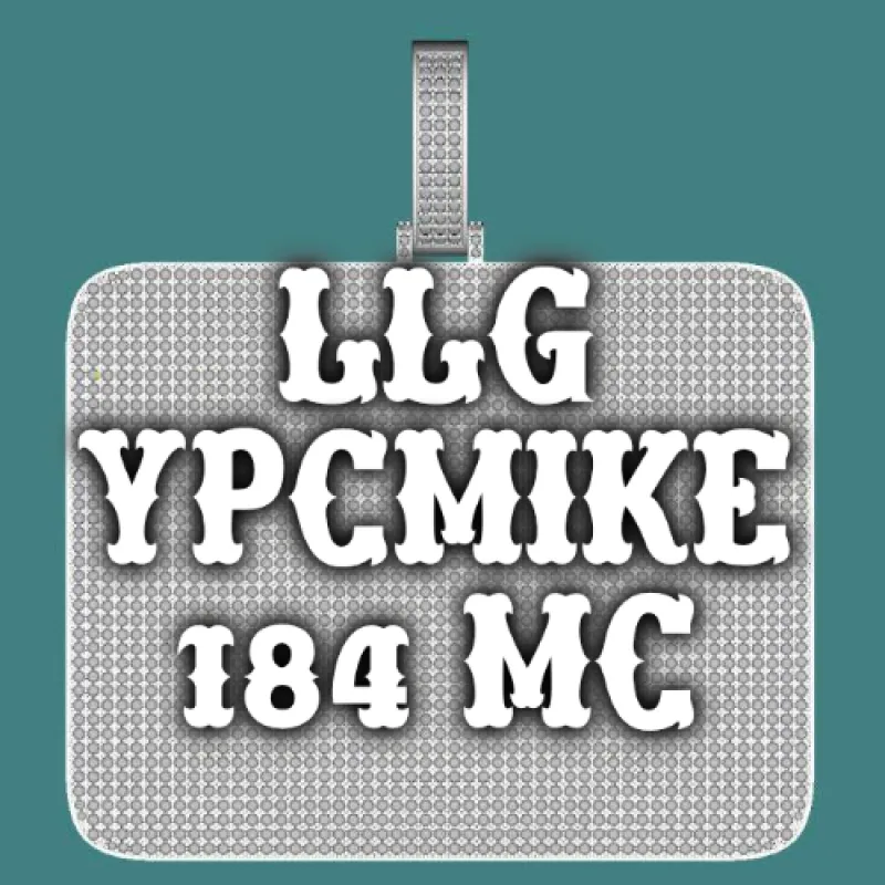 CUSTOM LETTER NECKLACE 3D BIG SQUARE made by The GUU Shop