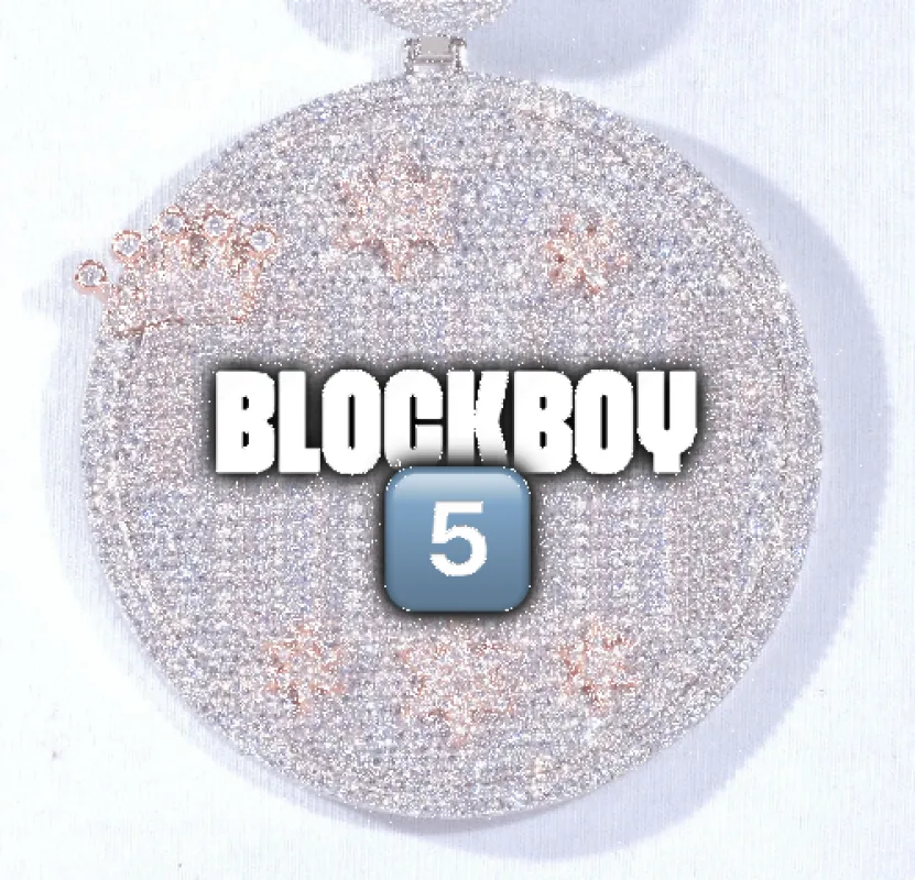 CUSTOM LETTER NECKLACE 3D BIG CROWN DISC made by The GUU Shop