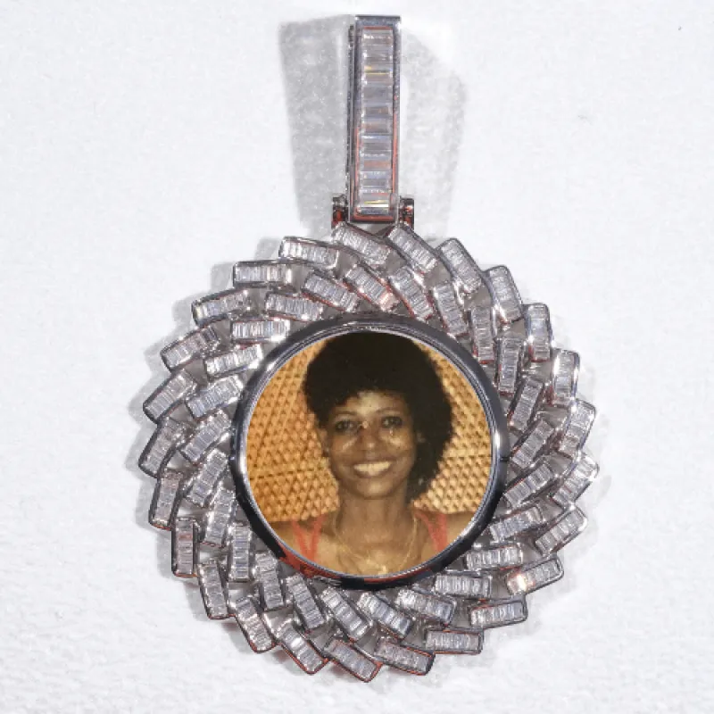 Large 3D Baguette Custom Picture Pendant made by The GUU Shop