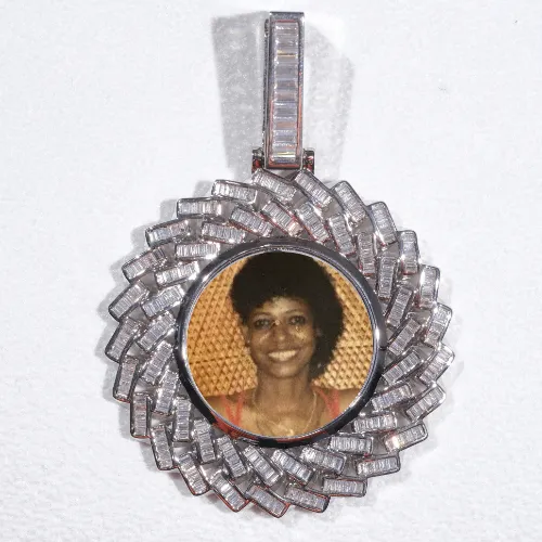 Large 3D Baguette Custom Picture Pendant sold by The GUU Shop