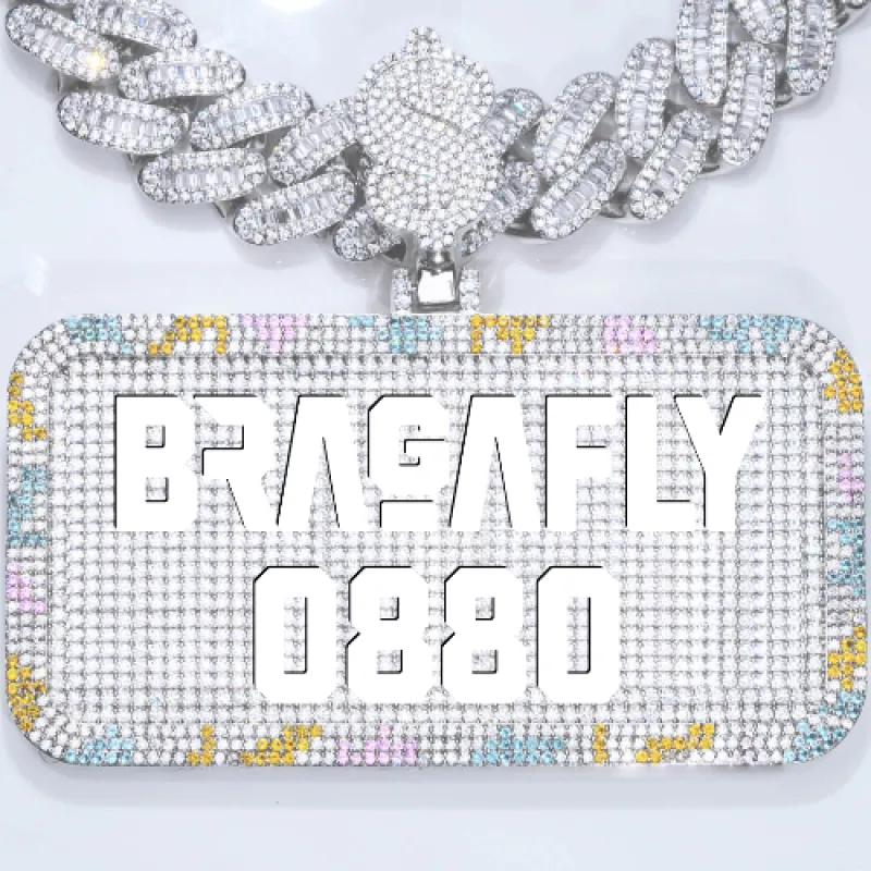 CUSTOM LETTER NECKLACE 3D COLORFUL SQUARE made by The GUU Shop