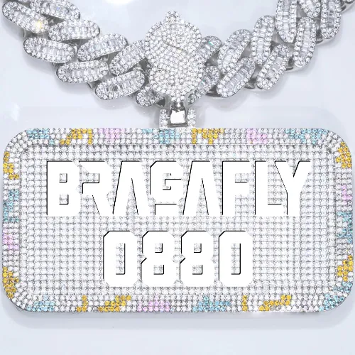 CUSTOM LETTER NECKLACE 3D COLORFUL SQUARE sold by The GUU Shop