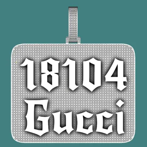 CUSTOM LETTER NECKLACE 3D BIG SQUARE sold by The GUU Shop