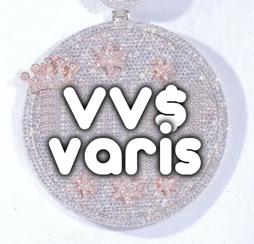 CUSTOM LETTER NECKLACE 3D BIG CROWN DISC sold by The GUU Shop