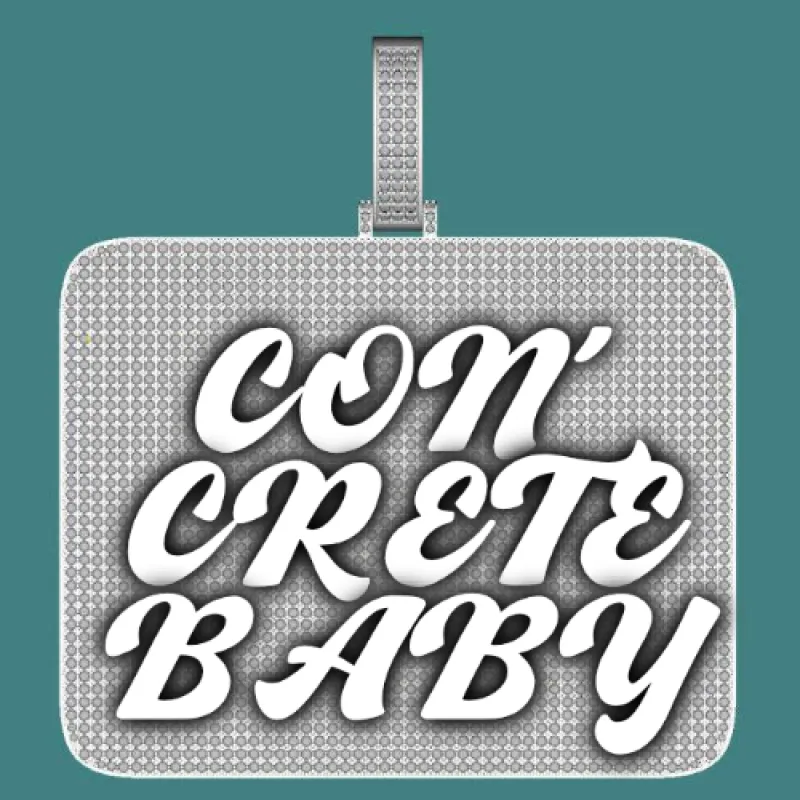 CUSTOM LETTER NECKLACE 3D BIG SQUARE made by The GUU Shop
