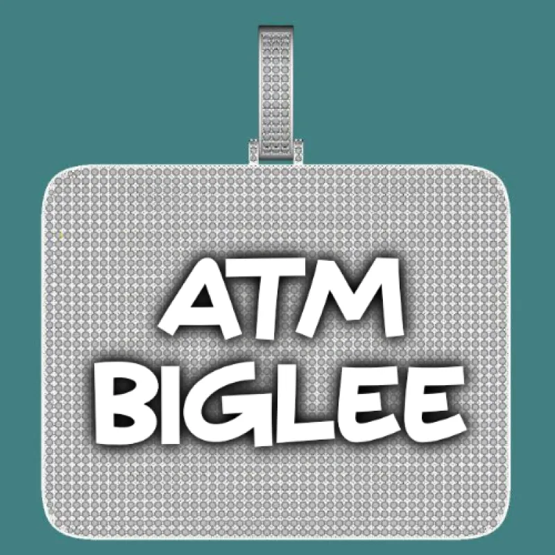 CUSTOM LETTER NECKLACE 3D BIG SQUARE made by The GUU Shop