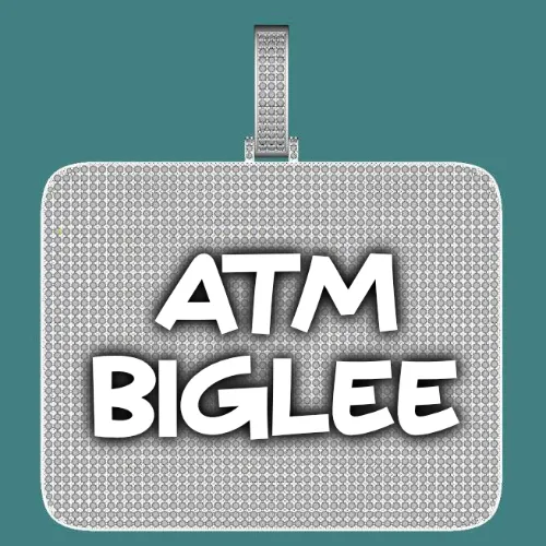 CUSTOM LETTER NECKLACE 3D BIG SQUARE sold by The GUU Shop