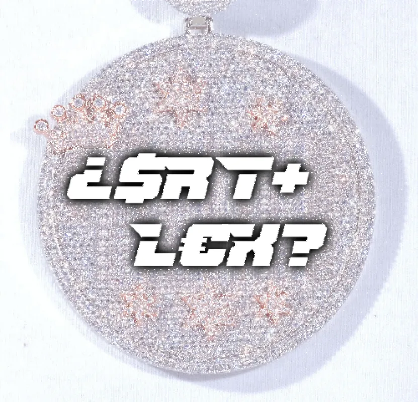 CUSTOM LETTER NECKLACE 3D BIG CROWN DISC made by The GUU Shop