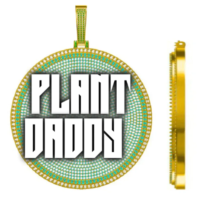 CUSTOM LETTER NECKLACE 3D BIG DISC made by The GUU Shop