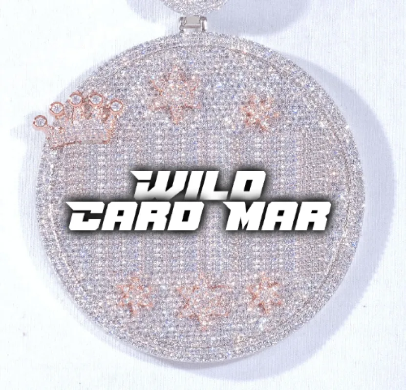 CUSTOM LETTER NECKLACE 3D BIG CROWN DISC made by The GUU Shop