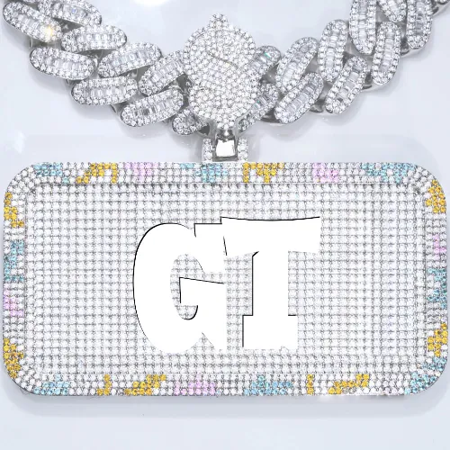 CUSTOM LETTER NECKLACE 3D COLORFUL SQUARE sold by The GUU Shop