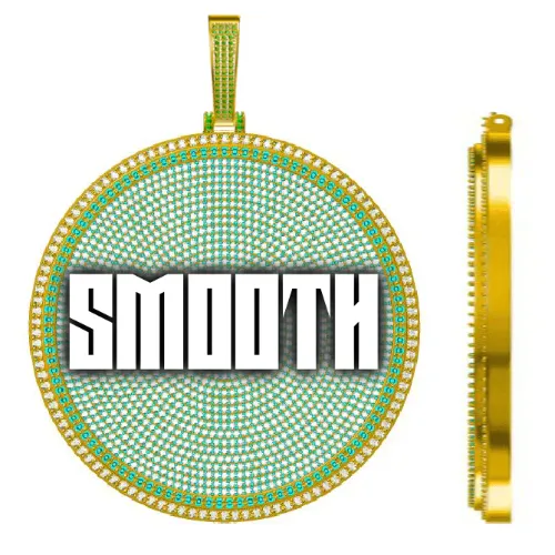 CUSTOM LETTER NECKLACE 3D BIG DISC sold by The GUU Shop