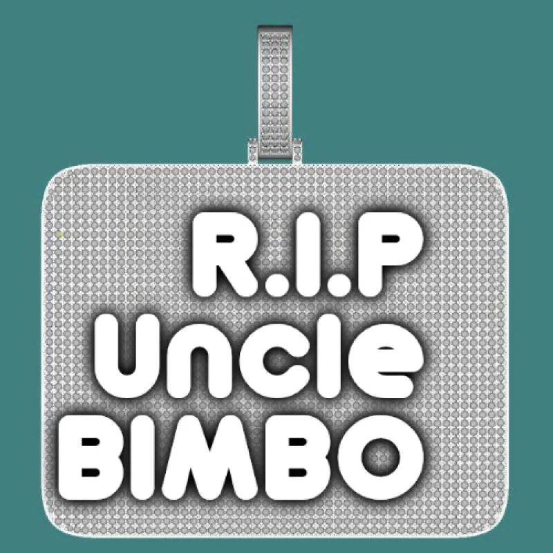 CUSTOM LETTER NECKLACE 3D BIG SQUARE made by The GUU Shop