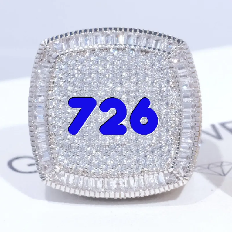 CUSTOM LETTER 3D ICED RING made by The GUU Shop