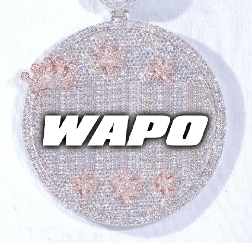 CUSTOM LETTER NECKLACE 3D BIG CROWN DISC made by The GUU Shop