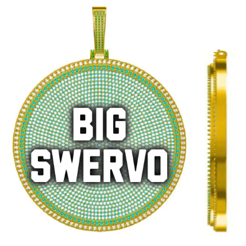 CUSTOM LETTER NECKLACE 3D BIG DISC made by The GUU Shop