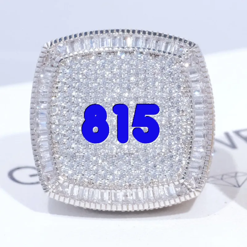 CUSTOM LETTER 3D ICED RING made by The GUU Shop