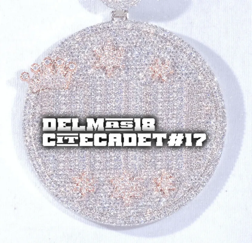 CUSTOM LETTER NECKLACE 3D BIG CROWN DISC made by The GUU Shop